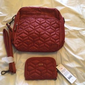 NWT Lug Ranger 2 Crossbody & Rodeo 2 Wallet Rosewood Red